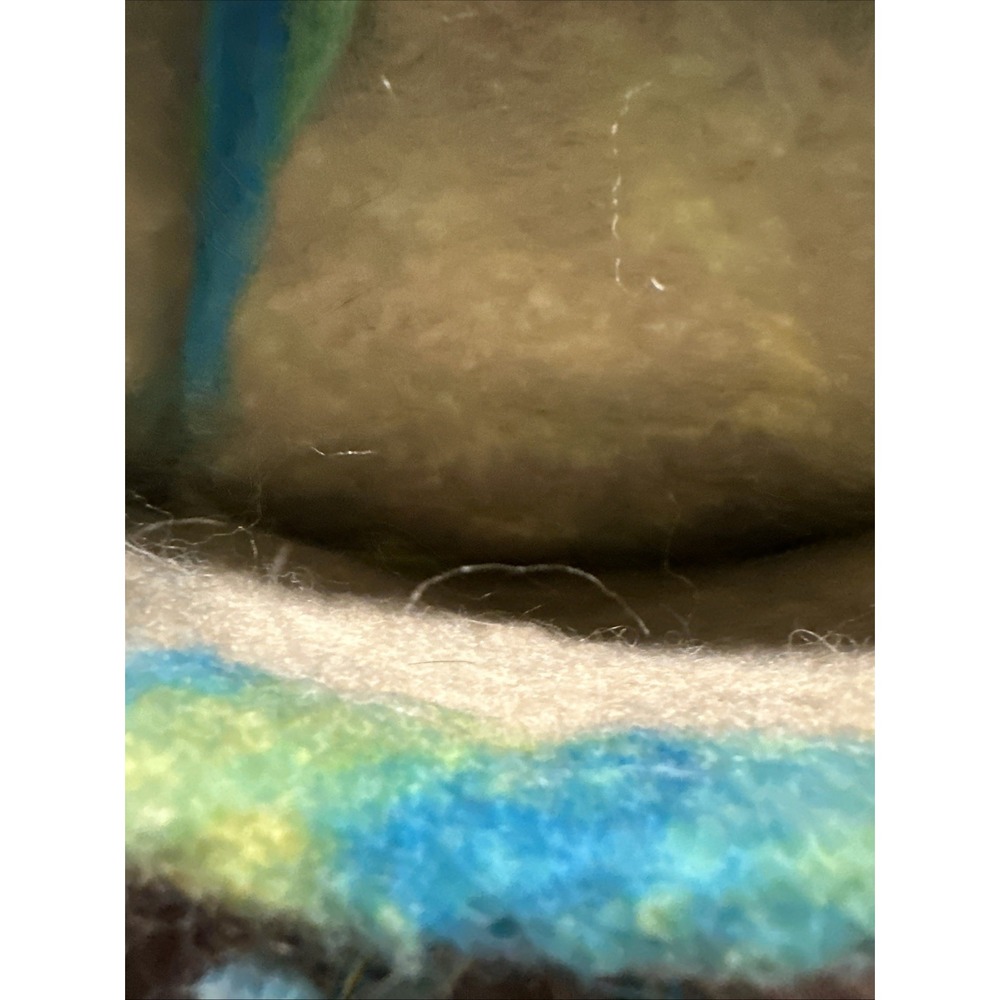 felted wool purse Bohemian Hippie Fairy Festival Green Design Fringe Crossbody - Picture 6 of 10